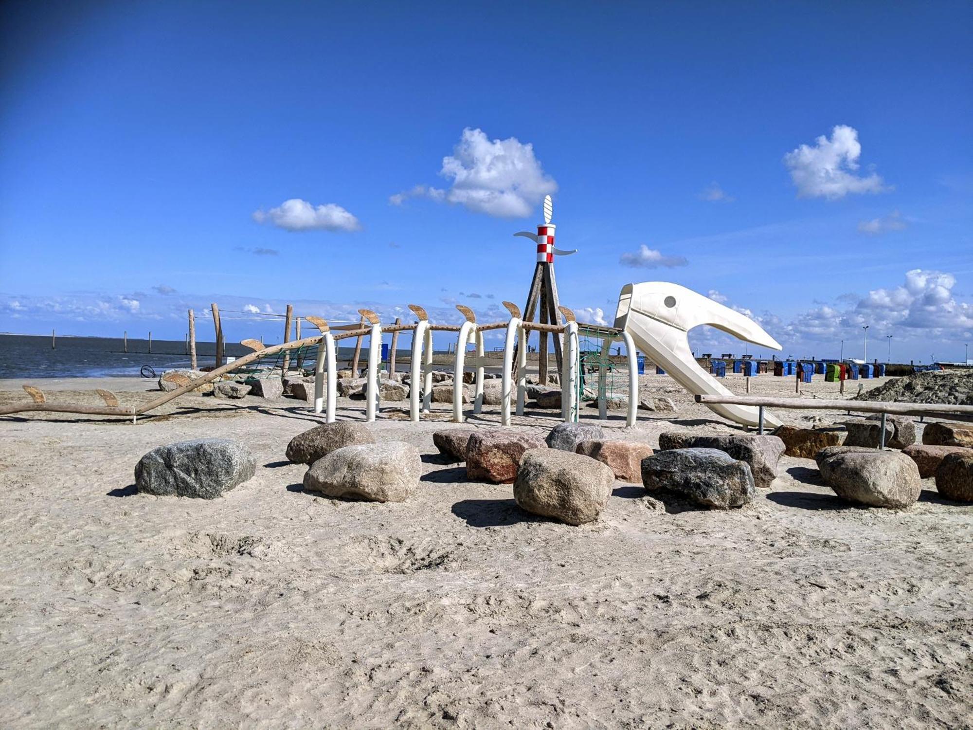 Drei-Insel-Blick Neßmersiel Exterior foto